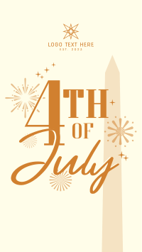 4th of July Text Instagram Reel Design