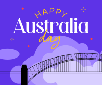Australia Harbour Bridge Facebook Post Design
