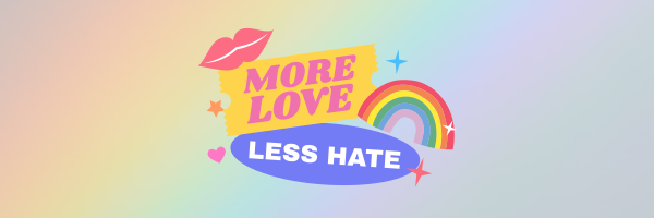 More Love, Less Hate Twitter Header Design Image Preview