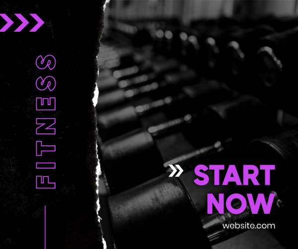 Fitness Starts Now Facebook Post Design Image Preview
