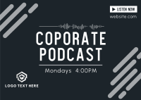 Corporate Podcast Postcard Design