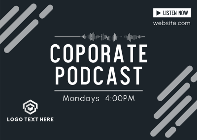Corporate Podcast Postcard Image Preview