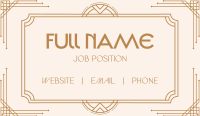 Modern Art Deco Business Card Preview