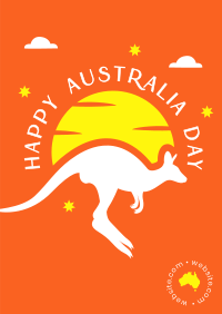 Australian Kangaroo Poster Design