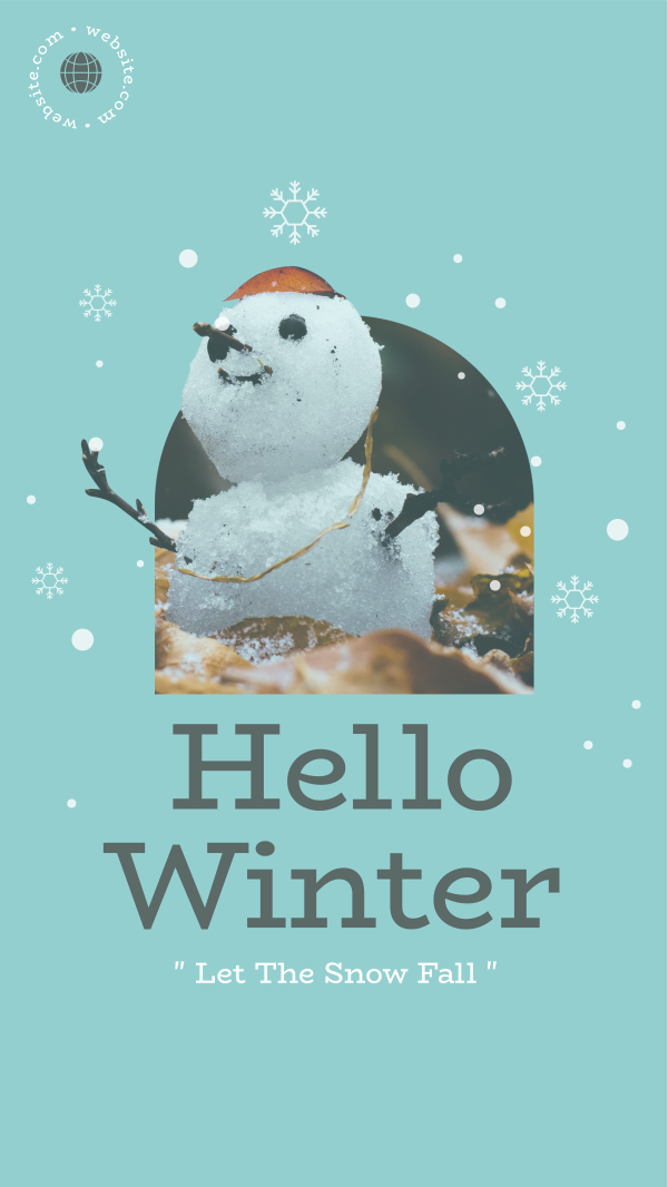 A Happy Snowman Instagram Story Design Image Preview