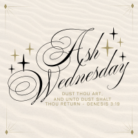 Simple Elegant Ash Wednesday Linkedin Post Image Preview