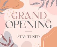 Elegant Leaves Grand Opening Facebook Post Design