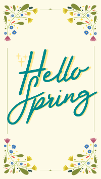 Floral Hello Spring TikTok Video Image Preview