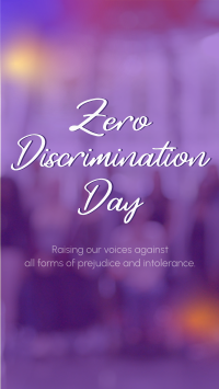 Zero Discrimination Day TikTok Video Image Preview