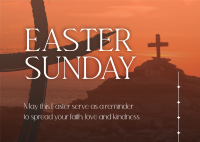 Easter Holy Cross Reminder Postcard Image Preview