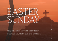 Easter Holy Cross Reminder Postcard Design