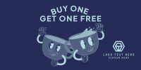 Coffee Buy One Get One  Twitter Post Design