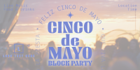 Cinco De Mayo Block Party Twitter Post Design
