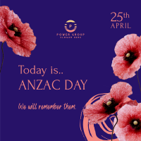 Anzac Day Message Instagram Post Design