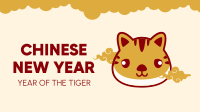 Cute Tiger Sticker Facebook event cover Image Preview