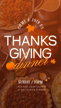 Thanksgiving Dinner Invite TikTok Video Preview