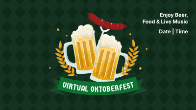 Virtual Oktoberfest Badge Facebook event cover Image Preview