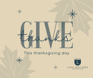 Minimalist Thanksgiving Facebook post Image Preview