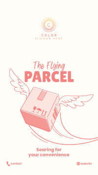 Flying Parcel Facebook Story Design