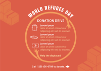 World Refugee Day Donations Postcard Design