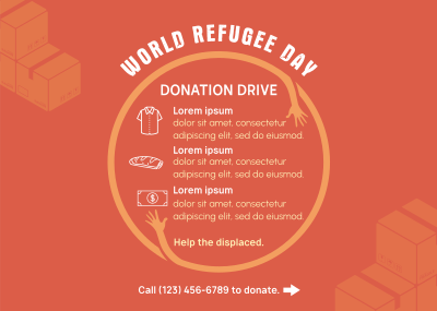 World Refugee Day Donations Postcard Image Preview