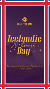 Textured Icelandic National Day YouTube short Image Preview