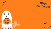 Trick or Treat Ghost Zoom Background Design