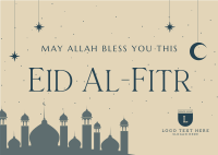 Night Sky Eid Al Fitr Postcard Image Preview
