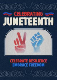 Rustic Juneteenth Greeting Flyer Design