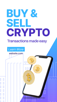 Buy & Sell Crypto Facebook Story Design