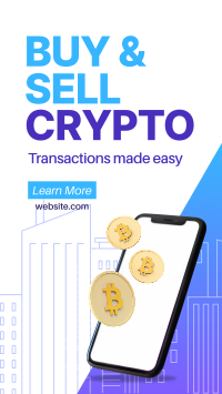 Buy & Sell Crypto Facebook story Image Preview