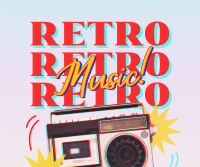 Retro World Radio Facebook Post Design