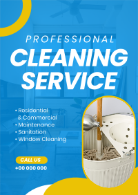 Professional Cleaning Service Poster Design