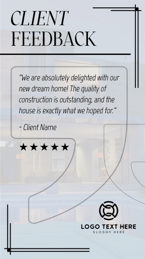 Client Testimonial Construction Facebook story Image Preview