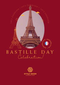 Let's Celebrate Bastille Poster Design