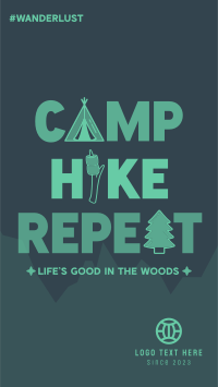 Minimalist Camping Quote YouTube Short Design