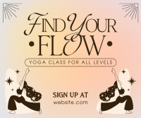 Minimalist Yoga Class Facebook Post Design