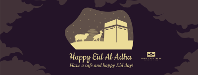 Eid Al Adha Kaaba Facebook cover Image Preview