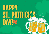 St. Patrick's Beer Greeting Postcard Image Preview