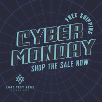 Vaporwave Cyber Monday Linkedin Post Image Preview