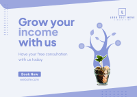 Plant Your Income Postcard Image Preview