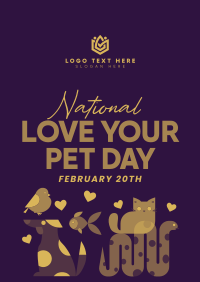 National Love Your Pet Day Poster Design