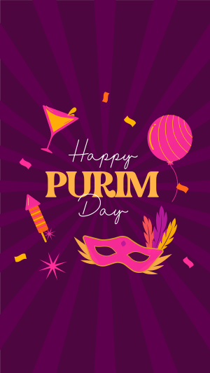 Purim Celebration Facebook story Image Preview
