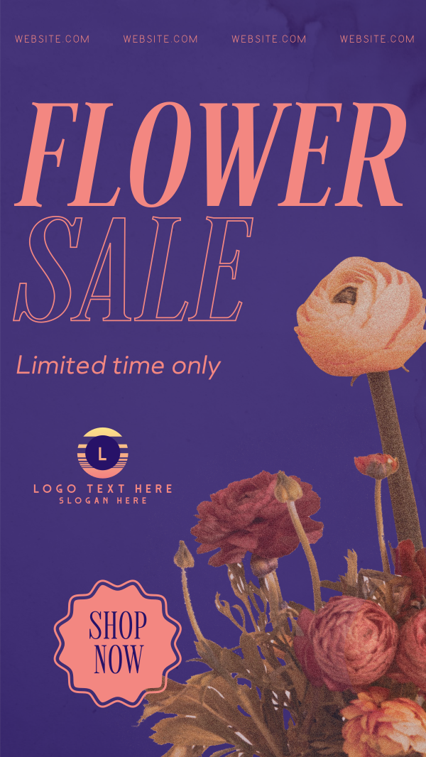 Flower Boutique  Sale Instagram Story Design