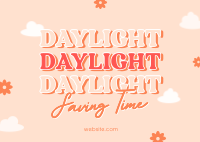 Quirky Daylight Saving Postcard Image Preview