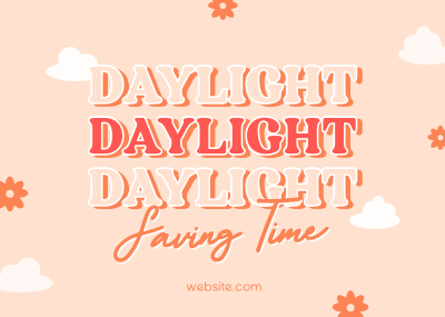 Quirky Daylight Saving Postcard Image Preview