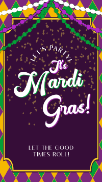 Mardi Gras Party TikTok video Image Preview