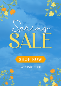 Spring Sale Flowers Flyer Design