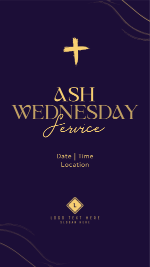Minimalist Ash Wednesday Instagram story Image Preview