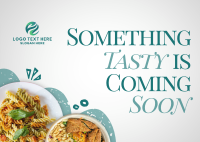 Tasty Food Coming Soon Postcard Design